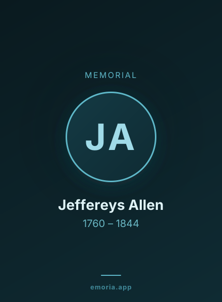 Memorial portrait of Jeffereys Allen