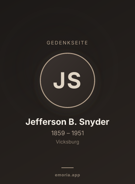 Gedenkportrait von Jefferson B. Snyder