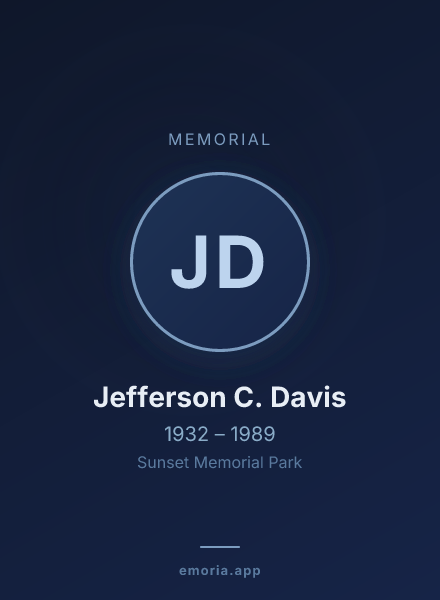 Memorial portrait of Jefferson C. Davis