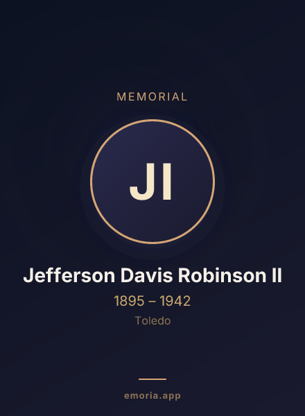 Memorial portrait of Jefferson Davis Robinson II