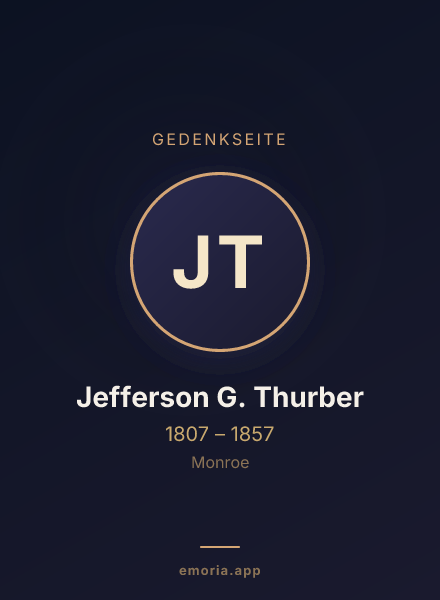Gedenkportrait von Jefferson G. Thurber