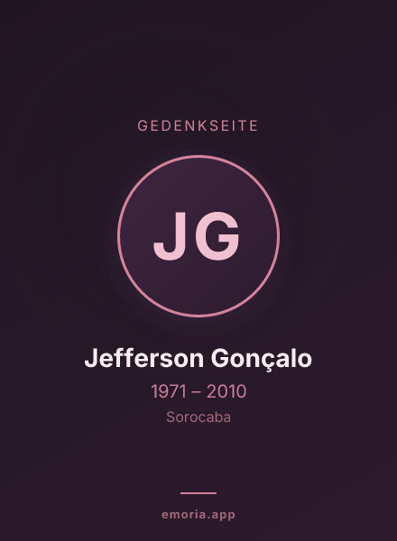 Gedenkportrait von Jefferson Gonçalo