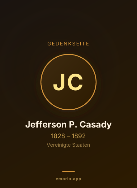 Gedenkportrait von Jefferson P. Casady