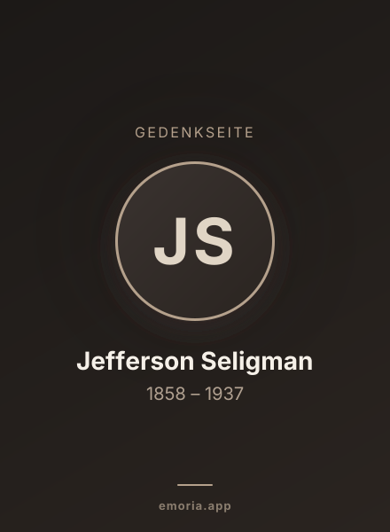 Gedenkportrait von Jefferson Seligman