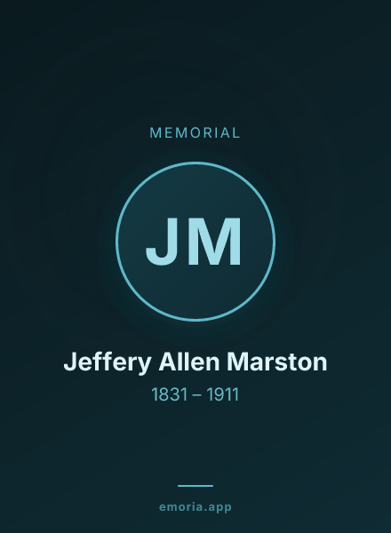 Memorial portrait of Jeffery Allen Marston