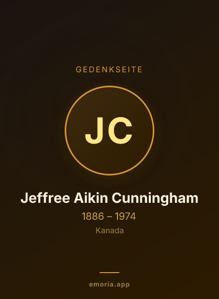 Gedenkportrait von Jeffree Aikin Cunningham