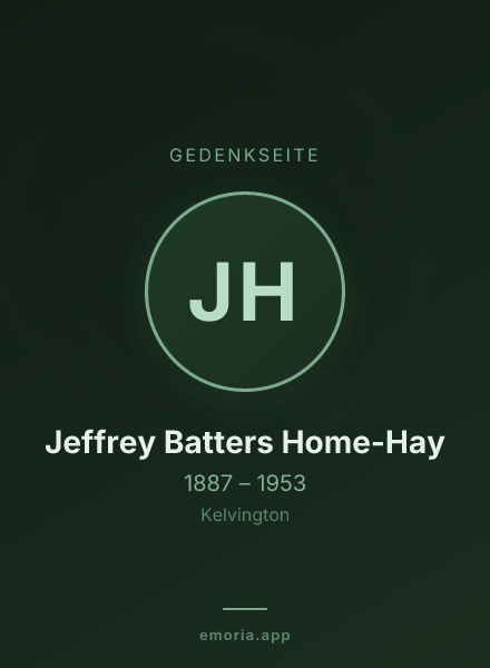 Gedenkportrait von Jeffrey Batters Home-Hay