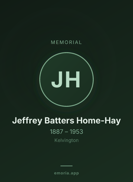 Memorial portrait of Jeffrey Batters Home-Hay