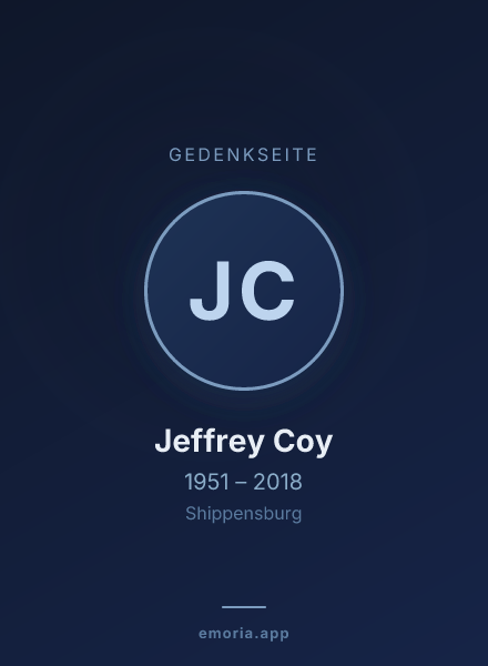 Gedenkportrait von Jeffrey Coy