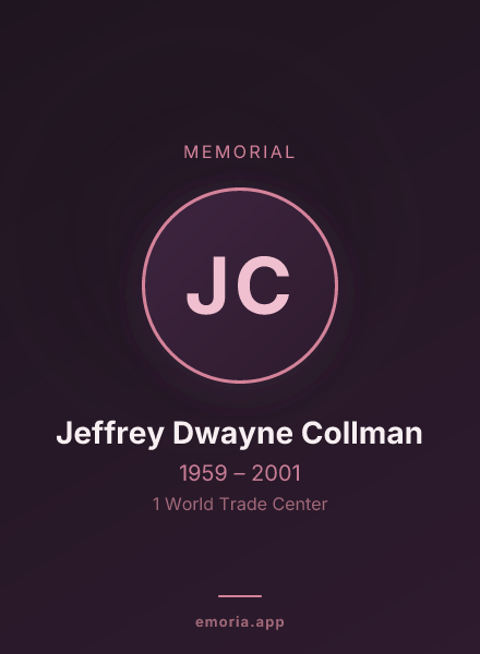 Memorial portrait of Jeffrey Dwayne Collman