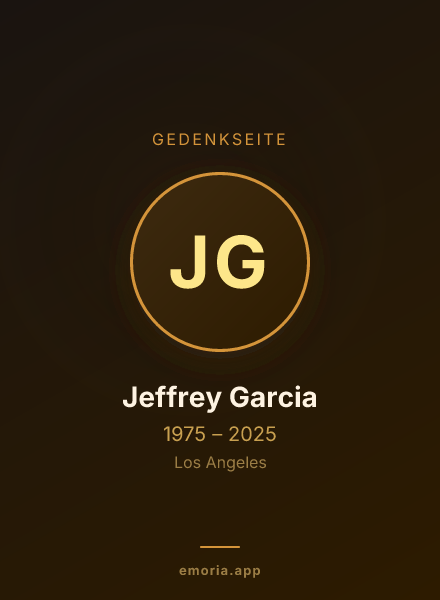 Gedenkportrait von Jeffrey Garcia