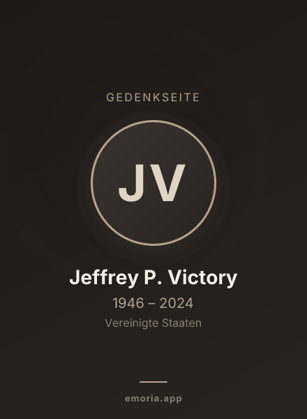 Gedenkportrait von Jeffrey P. Victory