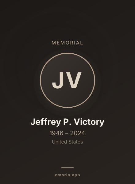 Memorial portrait of Jeffrey P. Victory