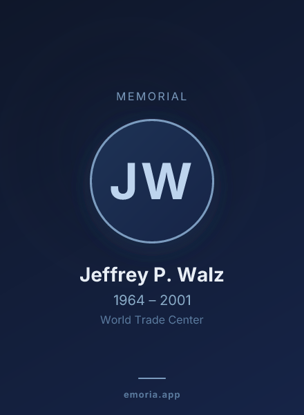 Memorial portrait of Jeffrey P. Walz
