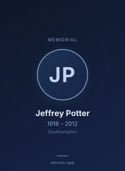 Memorial portrait of Jeffrey Potter