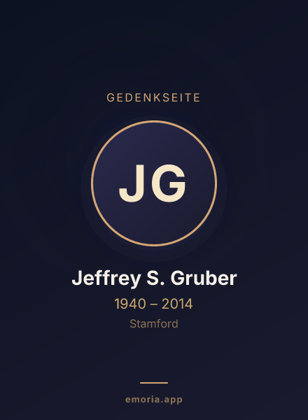 Gedenkportrait von Jeffrey S. Gruber