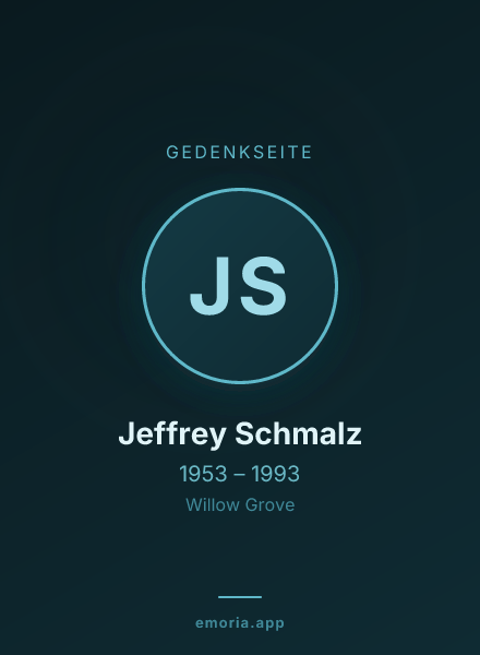 Gedenkportrait von Jeffrey Schmalz