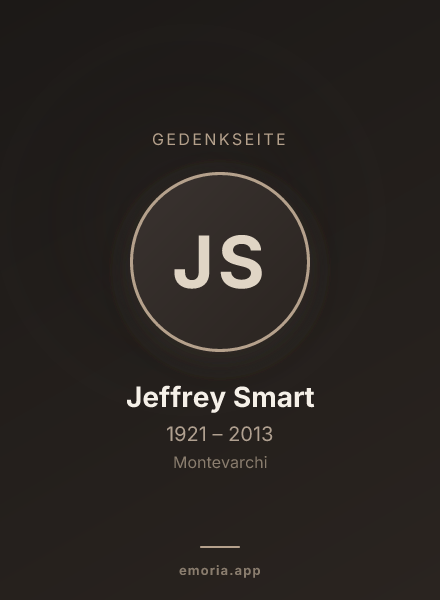 Gedenkportrait von Jeffrey Smart