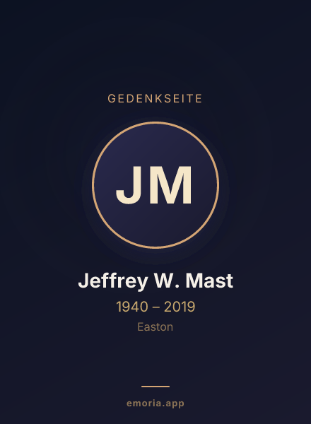 Gedenkportrait von Jeffrey W. Mast