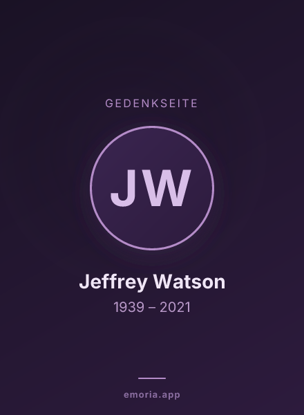 Gedenkportrait von Jeffrey Watson