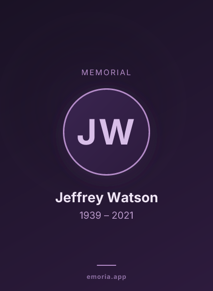 Memorial portrait of Jeffrey Watson