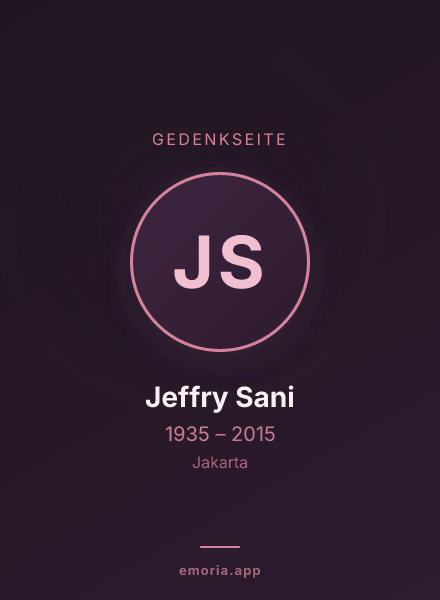 Gedenkportrait von Jeffry Sani