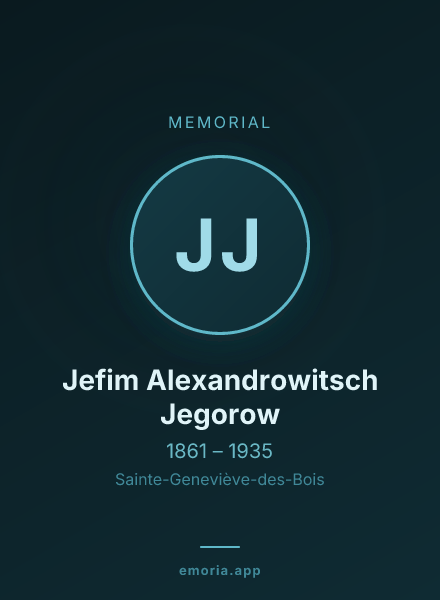 Memorial portrait of Jefim Alexandrowitsch Jegorow