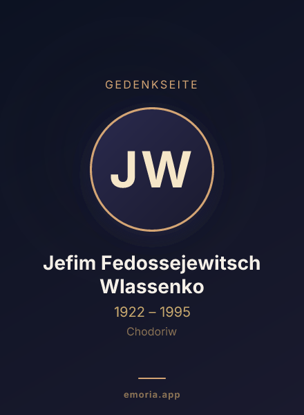 Gedenkportrait von Jefim Fedossejewitsch Wlassenko