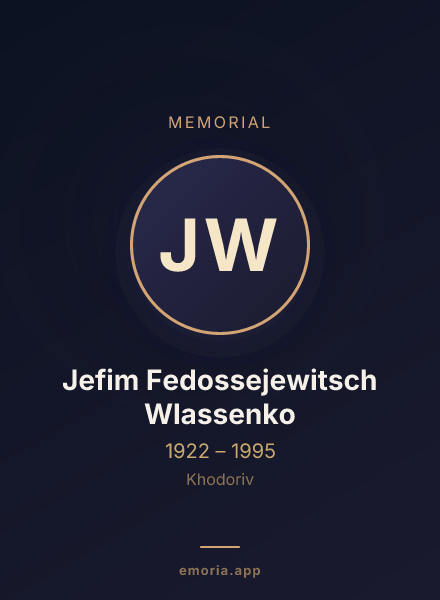 Memorial portrait of Jefim Fedossejewitsch Wlassenko