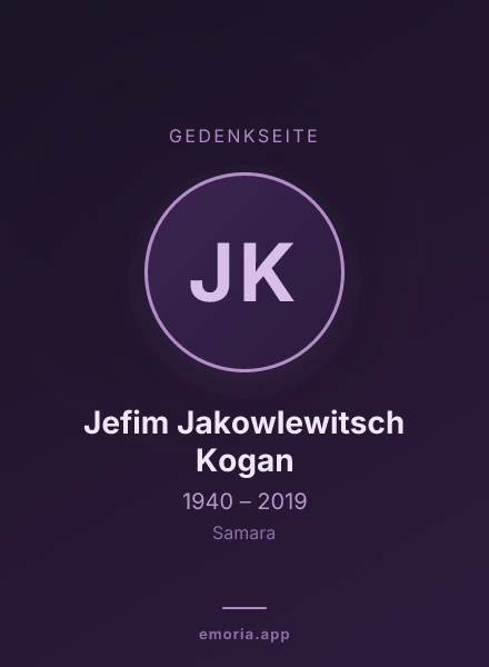 Gedenkportrait von Jefim Jakowlewitsch Kogan