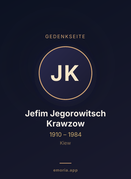 Gedenkportrait von Jefim Jegorowitsch Krawzow