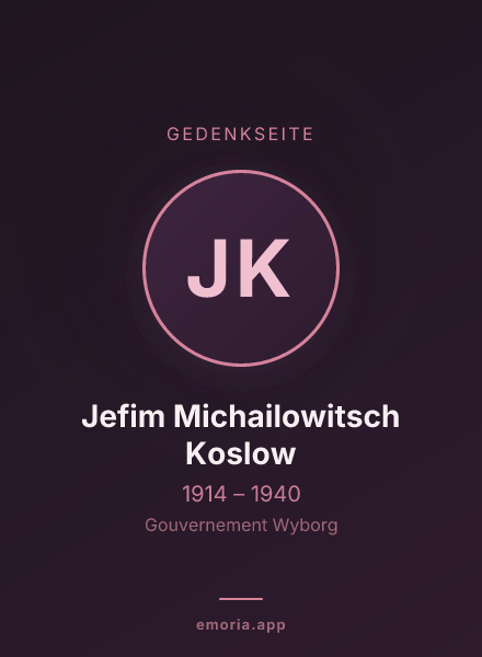 Gedenkportrait von Jefim Michailowitsch Koslow