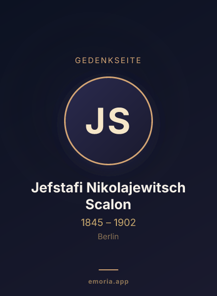Gedenkportrait von Jefstafi Nikolajewitsch Scalon