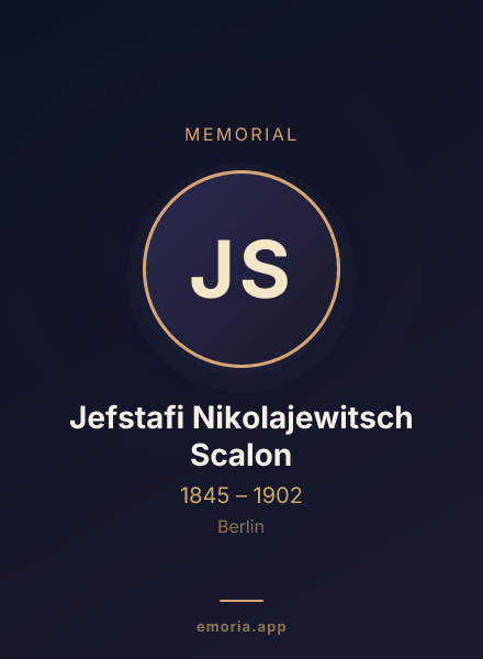 Memorial portrait of Jefstafi Nikolajewitsch Scalon