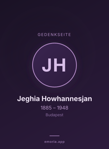 Gedenkportrait von Jeghia Howhannesjan