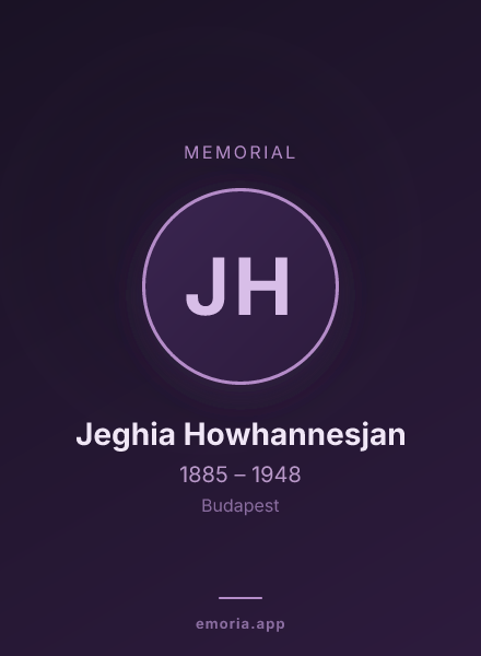 Memorial portrait of Jeghia Howhannesjan