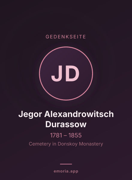 Gedenkportrait von Jegor Alexandrowitsch Durassow