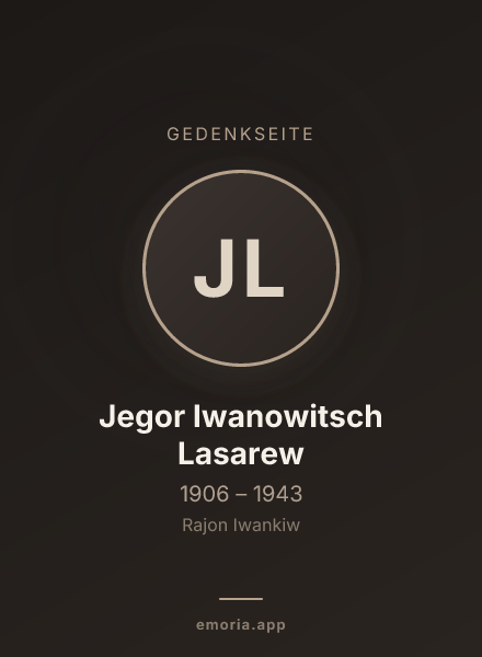 Gedenkportrait von Jegor Iwanowitsch Lasarew