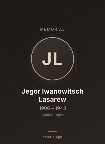 Memorial portrait of Jegor Iwanowitsch Lasarew