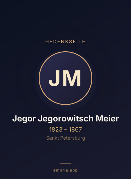 Gedenkportrait von Jegor Jegorowitsch Meier