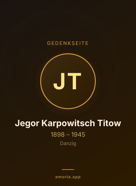 Gedenkportrait von Jegor Karpowitsch Titow