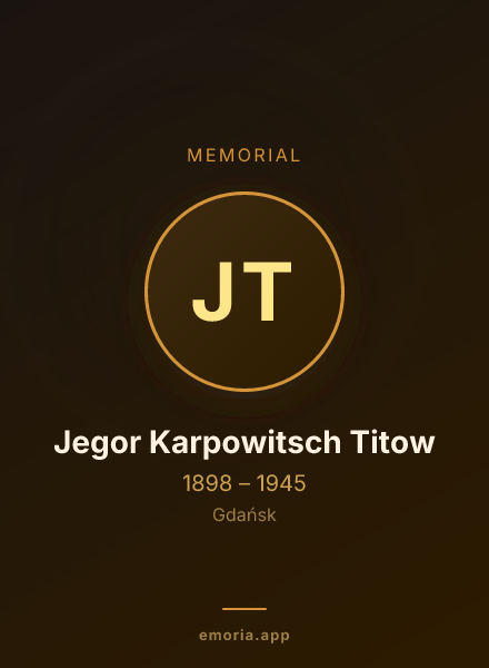 Memorial portrait of Jegor Karpowitsch Titow