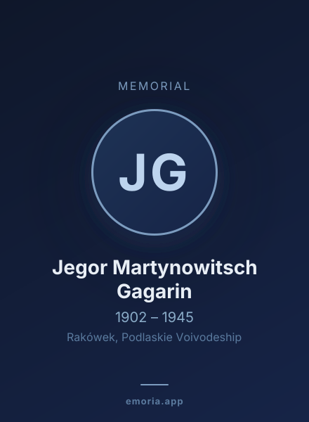 Memorial portrait of Jegor Martynowitsch Gagarin