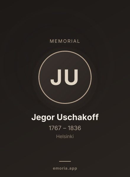 Memorial portrait of Jegor Uschakoff