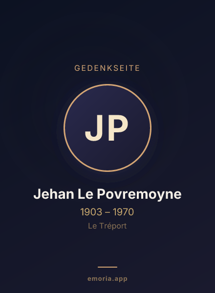 Gedenkportrait von Jehan Le Povremoyne