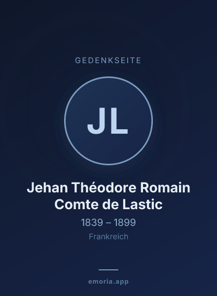 Gedenkportrait von Jehan Théodore Romain Comte de Lastic