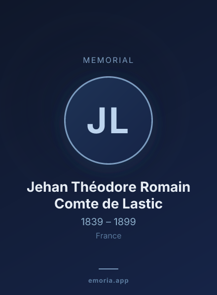Memorial portrait of Jehan Théodore Romain Comte de Lastic