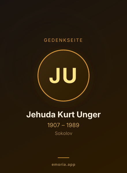 Gedenkportrait von Jehuda Kurt Unger