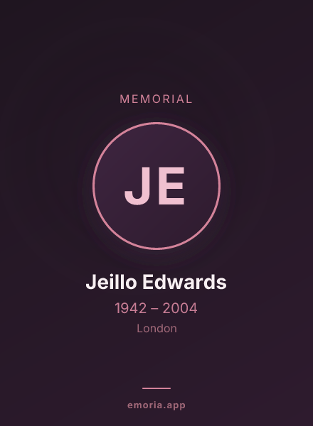 Memorial portrait of Jeillo Edwards