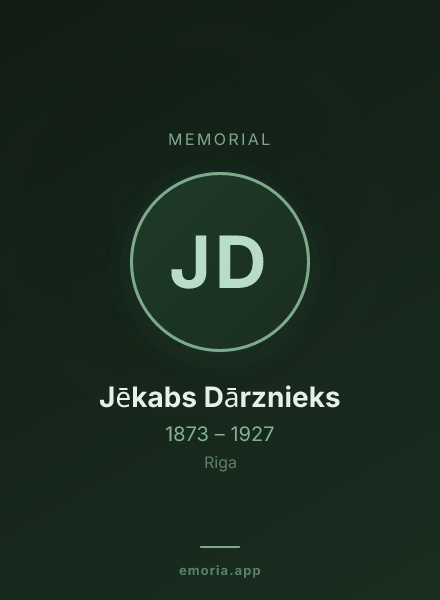 Memorial portrait of Jēkabs Dārznieks